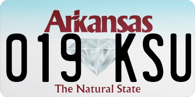 AR license plate 019KSU
