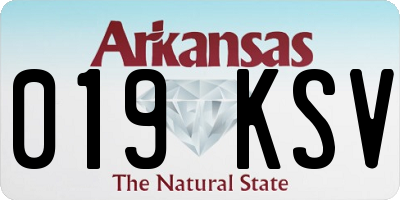 AR license plate 019KSV