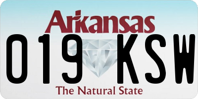 AR license plate 019KSW