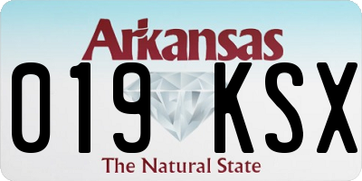 AR license plate 019KSX