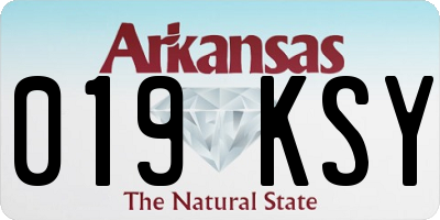 AR license plate 019KSY