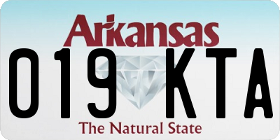 AR license plate 019KTA
