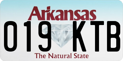 AR license plate 019KTB
