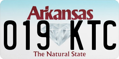 AR license plate 019KTC