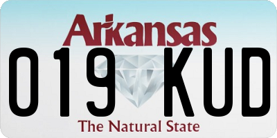 AR license plate 019KUD