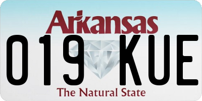 AR license plate 019KUE