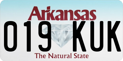 AR license plate 019KUK