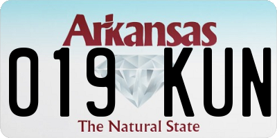 AR license plate 019KUN