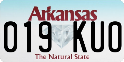 AR license plate 019KUO