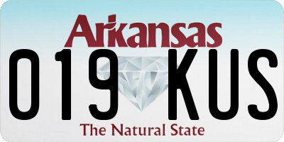 AR license plate 019KUS