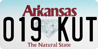 AR license plate 019KUT