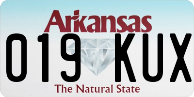 AR license plate 019KUX