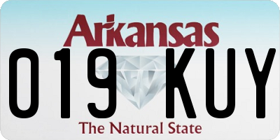AR license plate 019KUY