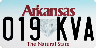 AR license plate 019KVA