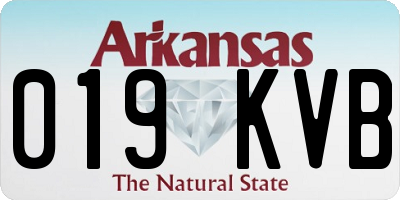 AR license plate 019KVB