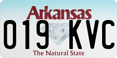 AR license plate 019KVC
