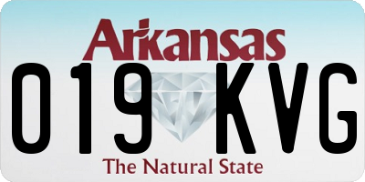 AR license plate 019KVG