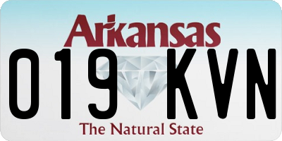 AR license plate 019KVN