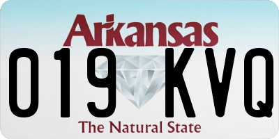 AR license plate 019KVQ
