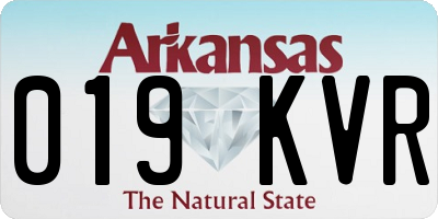 AR license plate 019KVR