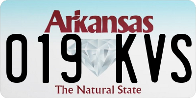 AR license plate 019KVS