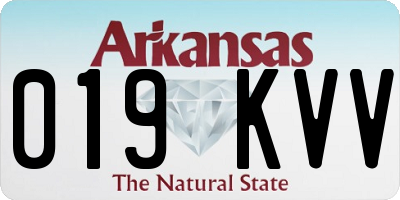 AR license plate 019KVV