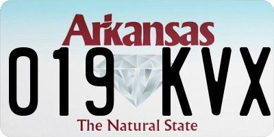 AR license plate 019KVX