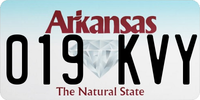AR license plate 019KVY