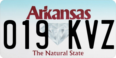 AR license plate 019KVZ