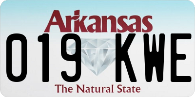 AR license plate 019KWE