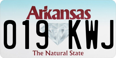 AR license plate 019KWJ