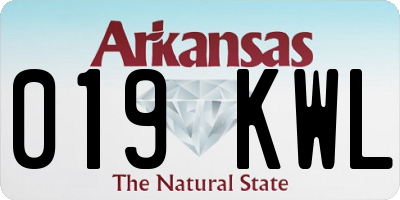 AR license plate 019KWL