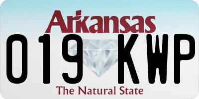 AR license plate 019KWP