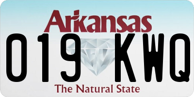 AR license plate 019KWQ