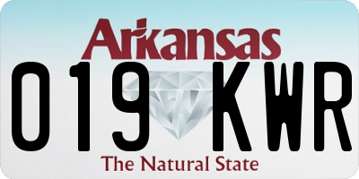AR license plate 019KWR