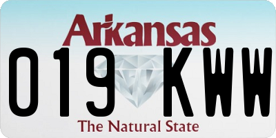 AR license plate 019KWW