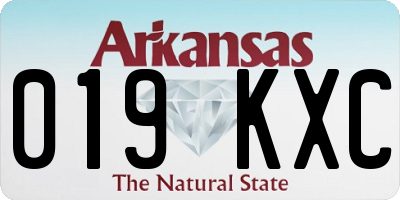 AR license plate 019KXC
