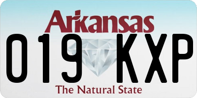 AR license plate 019KXP