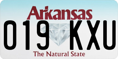 AR license plate 019KXU