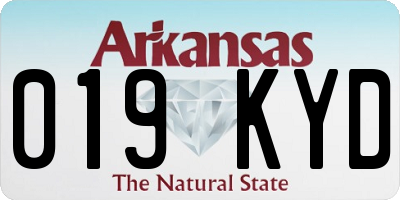 AR license plate 019KYD