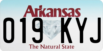AR license plate 019KYJ