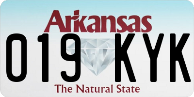 AR license plate 019KYK
