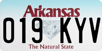 AR license plate 019KYV