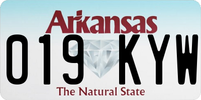 AR license plate 019KYW