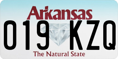 AR license plate 019KZQ