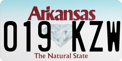 AR license plate 019KZW