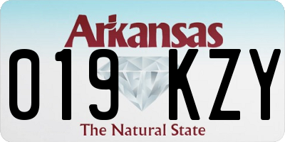 AR license plate 019KZY
