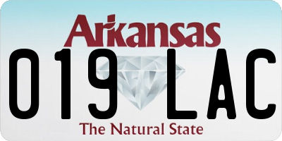 AR license plate 019LAC