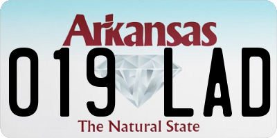 AR license plate 019LAD