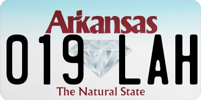 AR license plate 019LAH